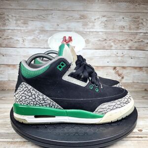 Jordan 3 Retro Pure Money Sneakers Kid's Size 5.5Y Black Low-Top Athletic Shoes